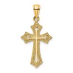 10K Beaded Cross Charm