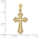 10K Beaded Cross Charm - Image 3