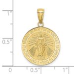 10K Polished and Satin Miraculous Medal Charm - Image 3