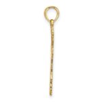 10K Cross Cut-Out w/ Heart Ends Charm - Image 2