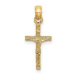 10K Mini Crucifix Charm