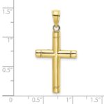 10k Tubular Cross Pendant - Image 3