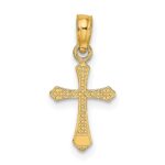10K Textured Mini Cross Charm - Image 4
