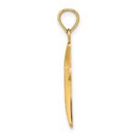 10K Polished Beveled Cross w/ Round Tips Charm - Image 2