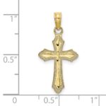 10K D/C w/ Beaded Edge Cross Charm - Image 3