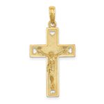 10K Cut-Out Heart I LOVE JESUS Crucifix Charm