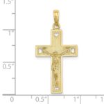 10K Cut-Out Heart I LOVE JESUS Crucifix Charm - Image 3
