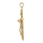 10K Textured Crucifix Charm - Image 2
