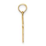 10K Polished Beveled Cross w/ Round tips Charm - Image 2