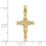 10K Beaded Accent Crucifix Charm - Image 3