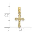 10K Mini Crucifix W/ Fancy Tips Charm - Image 3