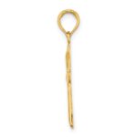 10K Polished Beveled Tip Cross Charm - Image 2