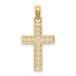 10k D/C Filigree Cross Pendant - Image 4