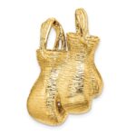 10K 3-D Textured Double Boxing Gloves Charm - Image 4