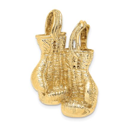 10K 3-D Textured Double Boxing Gloves Charm