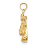 10K 2-D Polished / Textured Single Boxing Glove Charm - Image 2