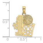 10K #1 Basketball with Hoop Charm - Image 3