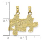 10K BEST FRIENDS Break-A-Part Puzzle Pieces Charm - Image 3