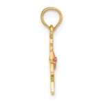 10k Two-Tone #1 GRANDDAUGHTER w/ Flowers Charm - Image 2