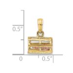 10K Two-tone 3D Lobster Trap W/Moveable Lobster Pendant - Image 3