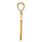 10k w/Rhodium Filigree Beaded Heart Charm - Image 2