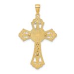 10K Two-tone Cut-Out Crucifix Charm - Image 4