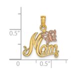 10K Two-Tone MOM W/ Butterfly Charm - Image 3