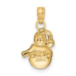 10K w/ Rhodium Snowman Pendant - Image 4