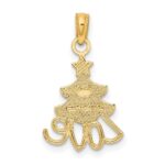 10K W/ Rhodium Christmas Tree Charm - Image 4