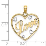 10k w/Rhodium LOVE w/Hearts Pendant - Image 3
