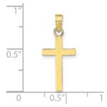 10k Polished Cross Pendant - Image 3