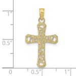 10k Fancy Cross Pendant - Image 3