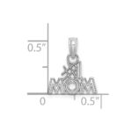 10k White Gold Polished #1 MOM Pendant - Image 4