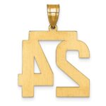 10ky Casted Large Diamond-cut Number 24 Charm - Image 4