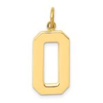 10k Large Polished Number 0 Charm