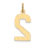 10k Large Polished Number 2 Charm - Image 4