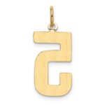 10k Large Polished Number 5 Charm - Image 4