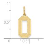 10k Medium Satin Number 0 Charm - Image 3