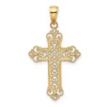 10k Fleur De Lis Cross Charm - Image 4