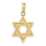 10K Solid Satin Star of David Charm