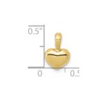 10K Polished 3D Puffed Heart Charm - Image 3