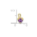10ky February Synthetic Birthstone Heart Charm - Image 3