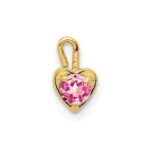 10ky October Synthetic Birthstone Heart Charm
