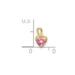 10ky October Synthetic Birthstone Heart Charm - Image 4