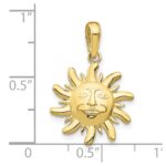 10k Diamond-Cut Small Sun Charm - Image 3