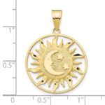 10k Polished Sun with Moon & Star Charm - Image 3
