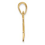 10K 3D Polished Bicycle Charm - Image 2