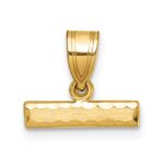 10ky Casted Medium Diamond-cut Top Charm