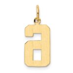 10k Medium Polished Number 6 Charm - Image 4