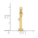 10K Number 1 Block Charm - Image 3